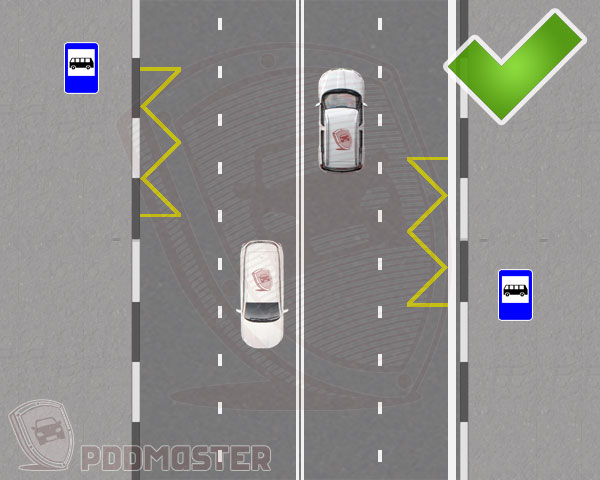Разметка для остановки общественного транспорта Разметка для остановки общественного транспорта