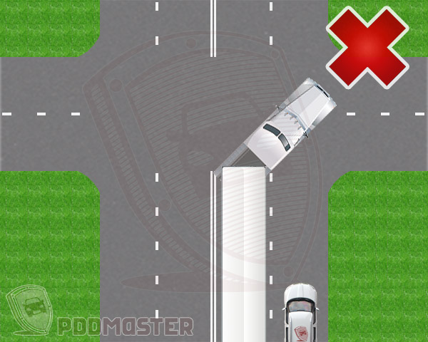 Водитель какого автомобиля поворачивая налево нарушает правила