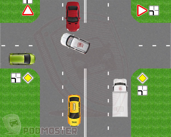 ДТП при повороте налево на неравнозначном перекрестке