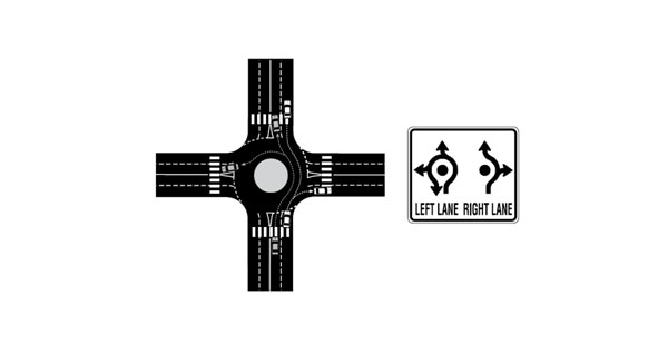 Правила проезда Roundabout из руководства для водителей штата Вашингтон