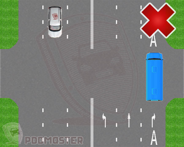 Движение автобуса через перекресток