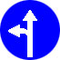 Знак 4.1.5 Движение прямо или налево